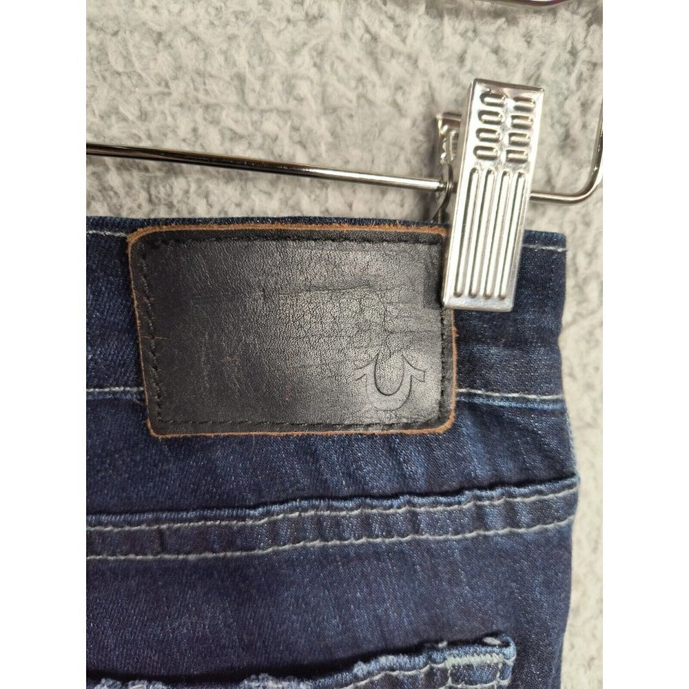 True Religion Brand Jeans Womens 26‎ Skinny Blue Distressed Pocket - Picture 8 of 14